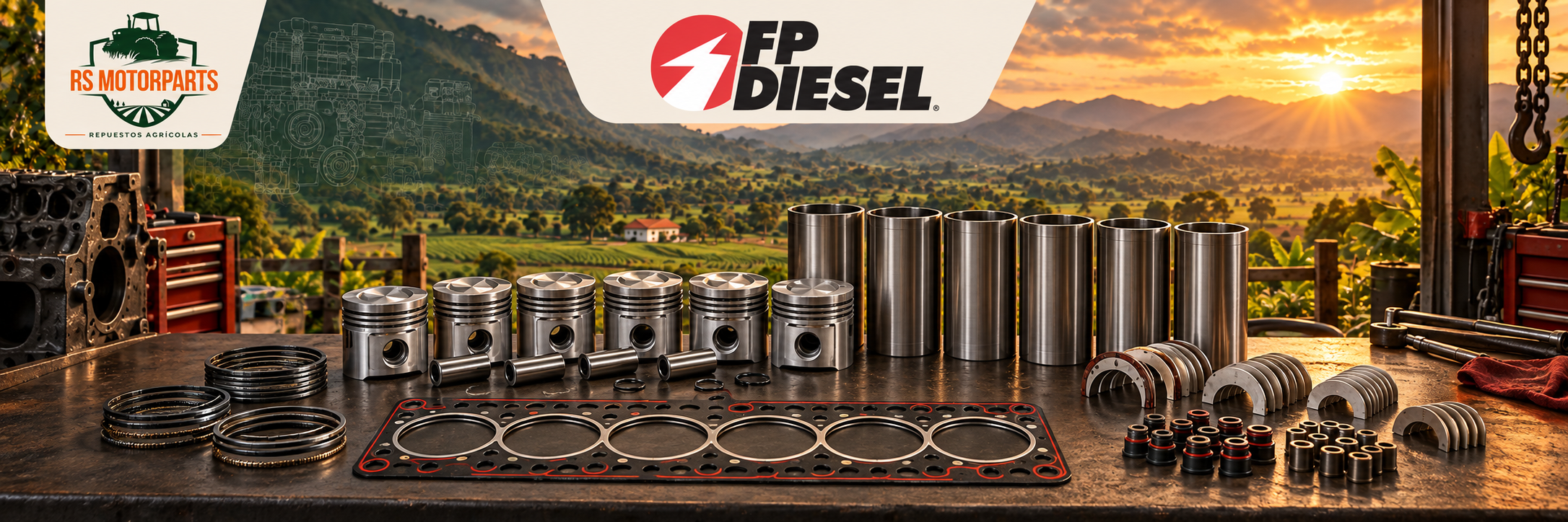 Ilustración de componentes FP Diesel, RS MOTORPARTS