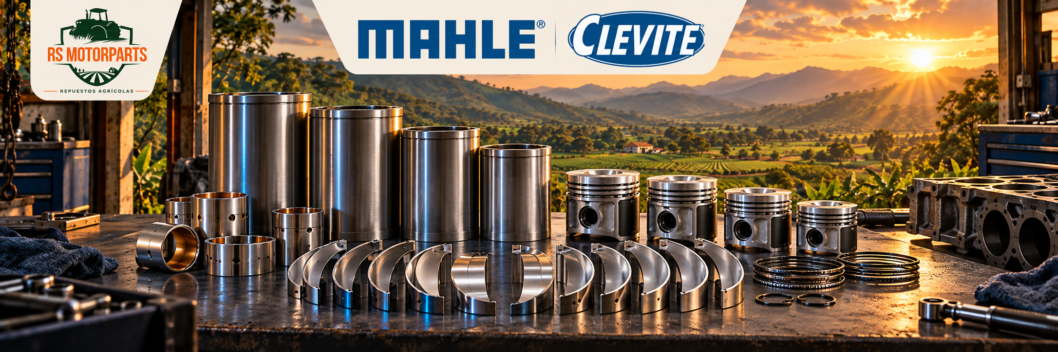 Ilustración de componentes MAHLE Clevite, RS MOTORPARTS
