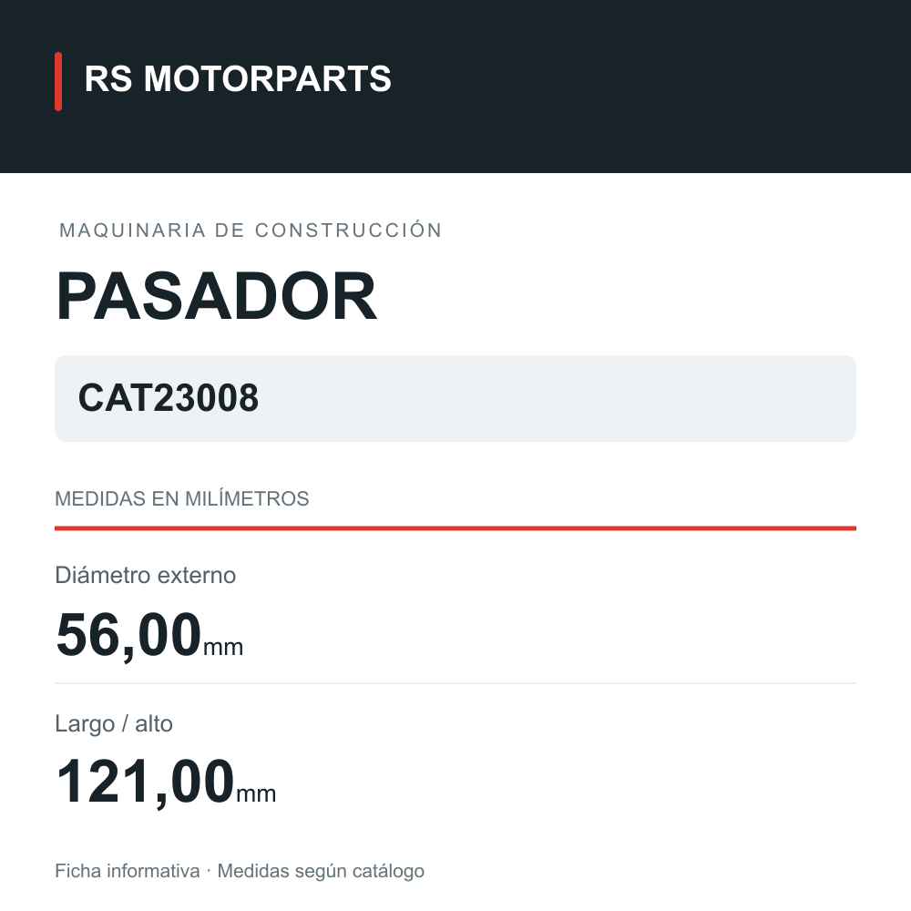 Pasador para maquinaria de construcción · 2908156