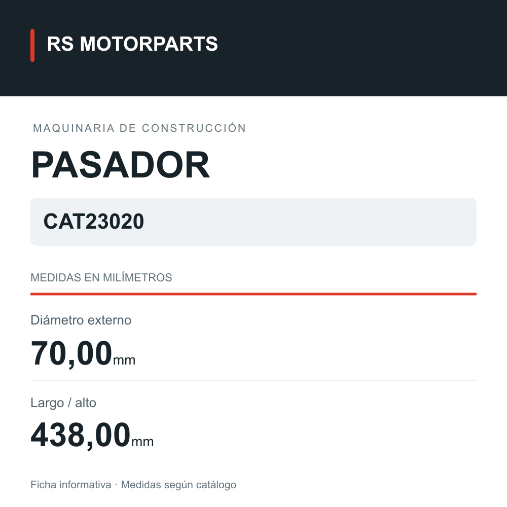 Pasador para maquinaria de construcción · 875806
