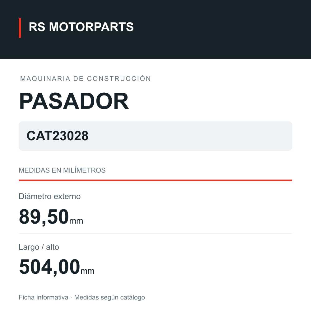 Pasador para maquinaria de construcción · 414813