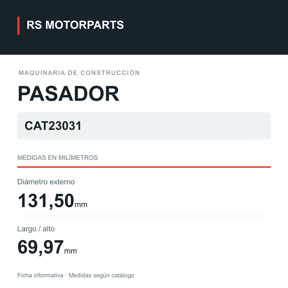 Pasador para maquinaria de construcción · 105749A1